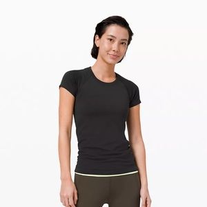 EUC lululemon Swiftly Tech Sz 12 top black EUC